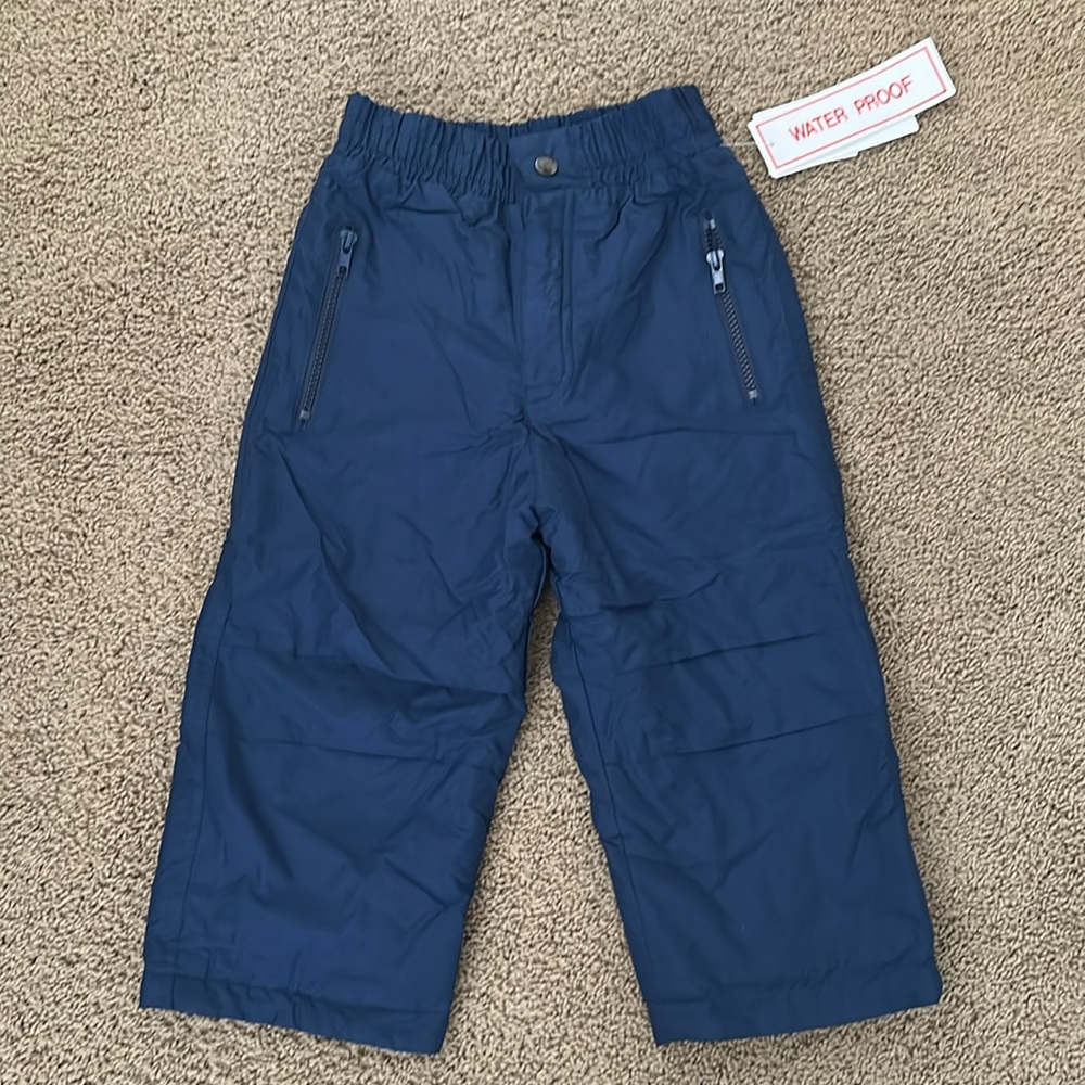 Kids Snow Pants Waterproof Size L Navy NEW
